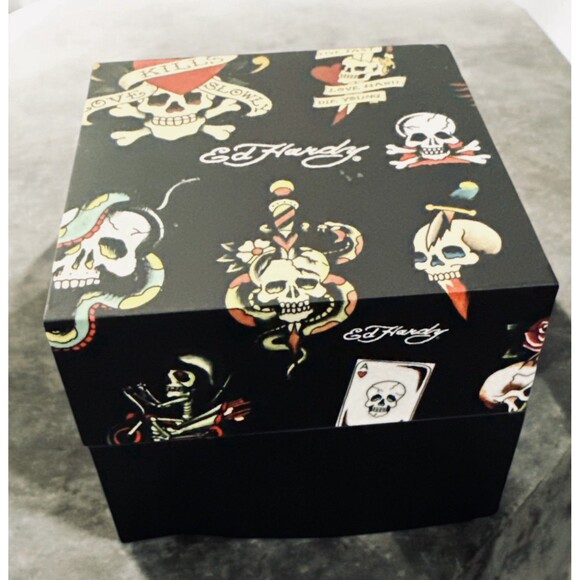 Mens Ed Hardy Matte Yellow Silicone Strap Watch 46mm, Tiger, Black - Picture 3 of 3